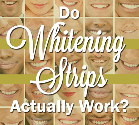 Waukee dentists, Drs. Michael & Blake Louscher, answer the frequently asked question, “Do whitening strips actually work?”