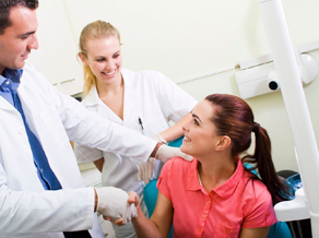 Doctors greeting their patient